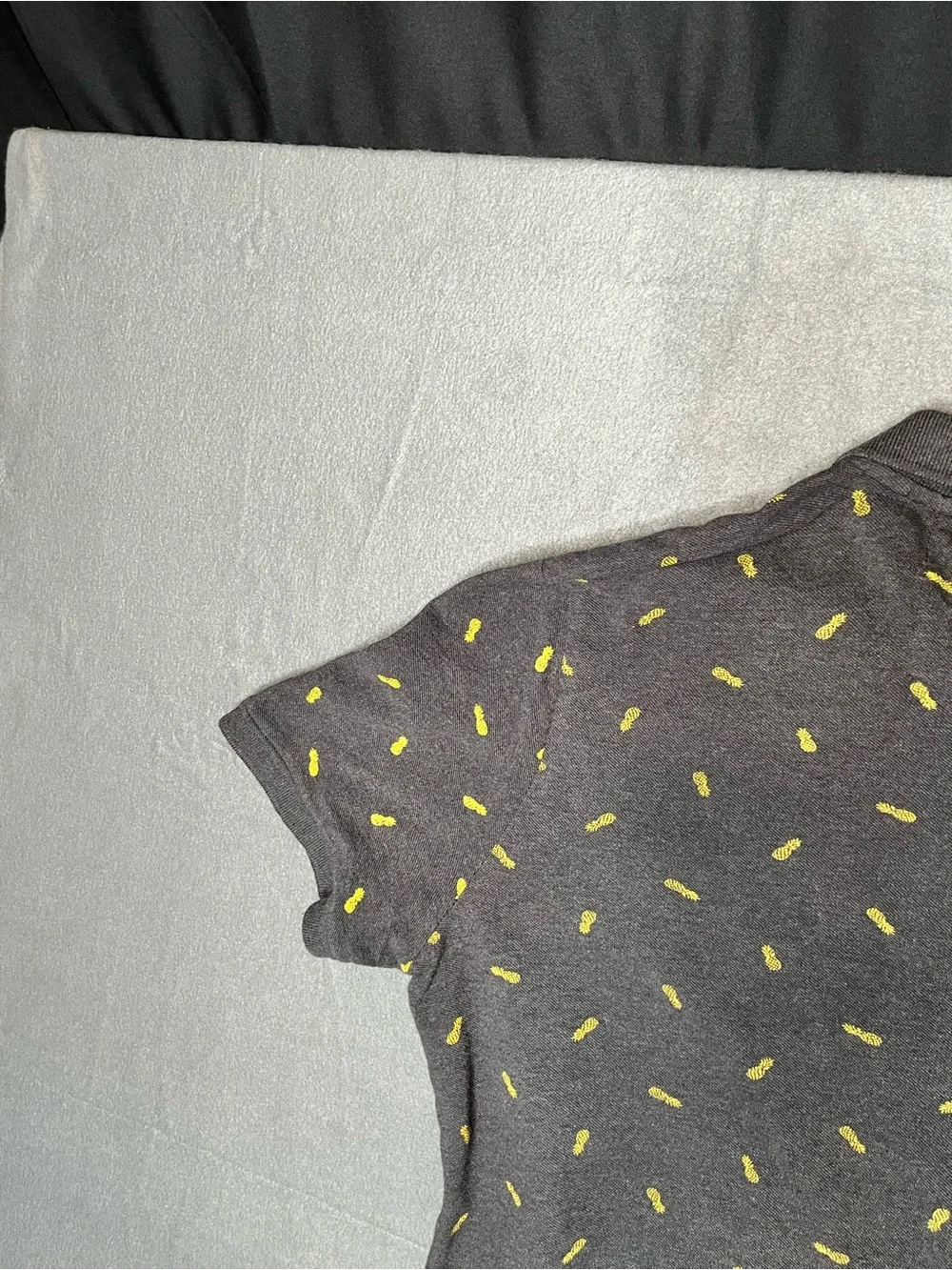 Banana Republic Men’s Charcoal Polo with Yellow Micro Pattern